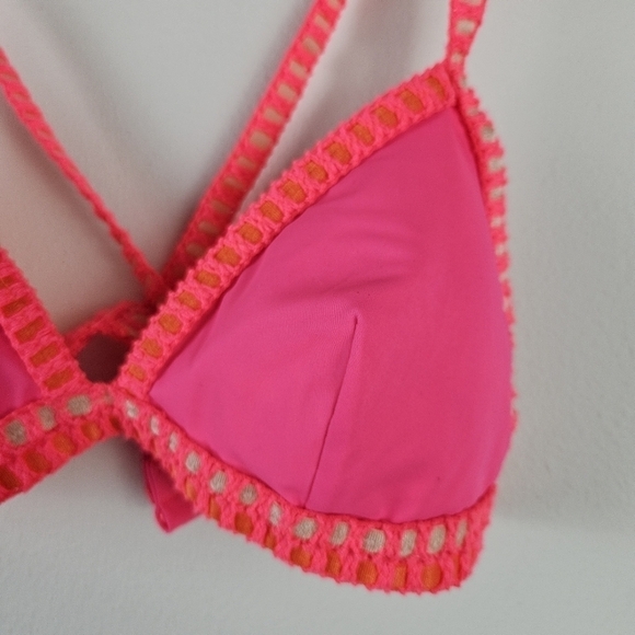 Victoria's Secret Pink 2 Piece Bikini Set Bottom Size Medium Boho Swim Summer - Picture 7 of 8